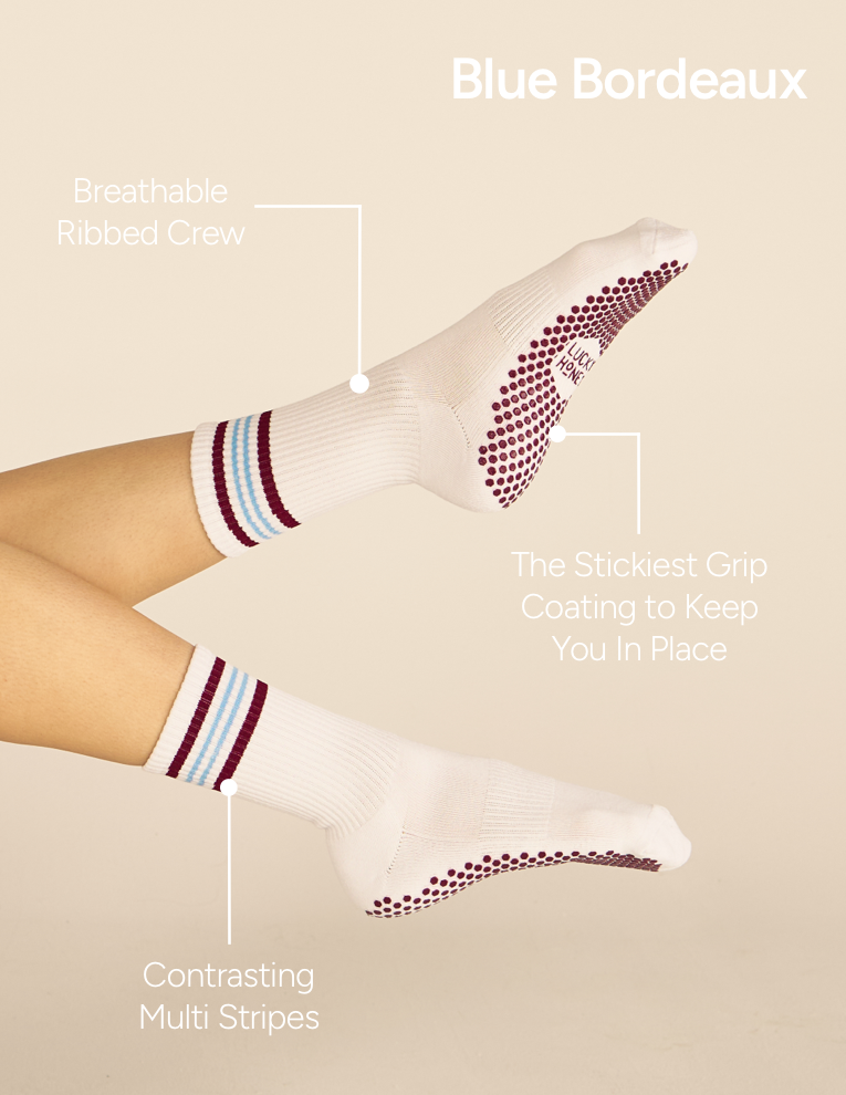 The Multi Stripe Crew Grip Sock