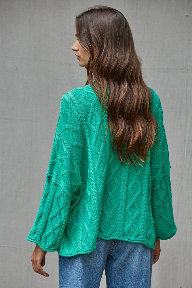 100% Cotton Cable Knit Sweater