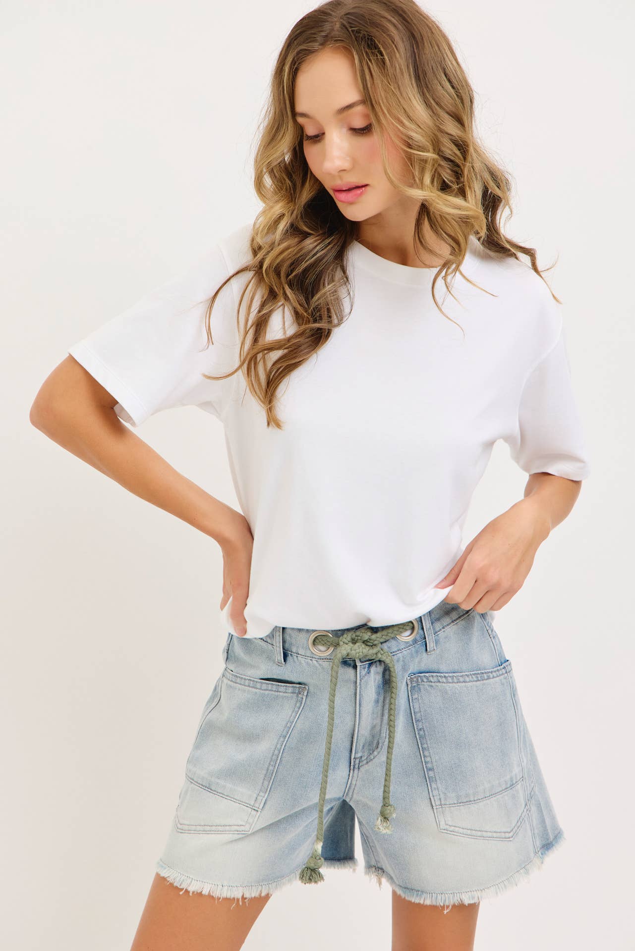 BARREL JEAN SHORTS