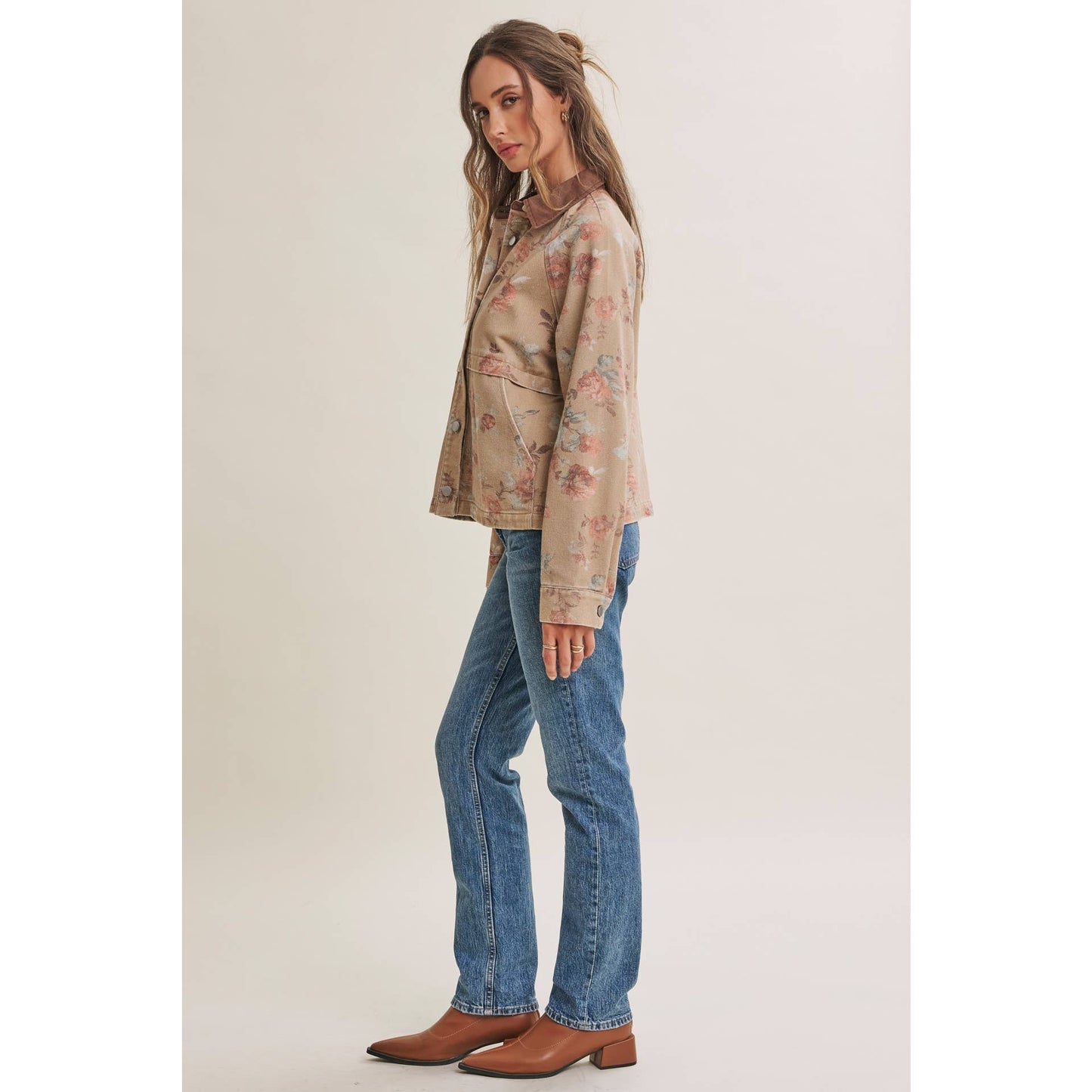 Wild Rose Vintage Wash Twill Jacket
