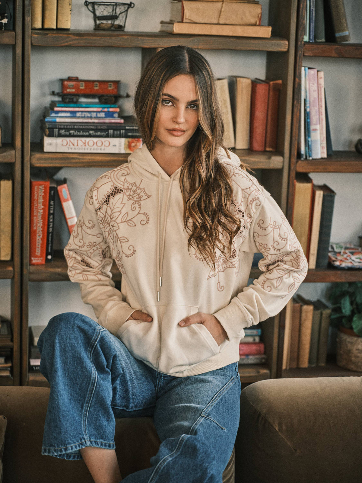 Cozy Boho Embroidered Hoody