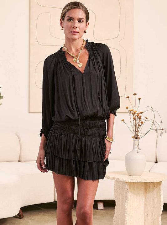 Andrea Pleated Mini Dress