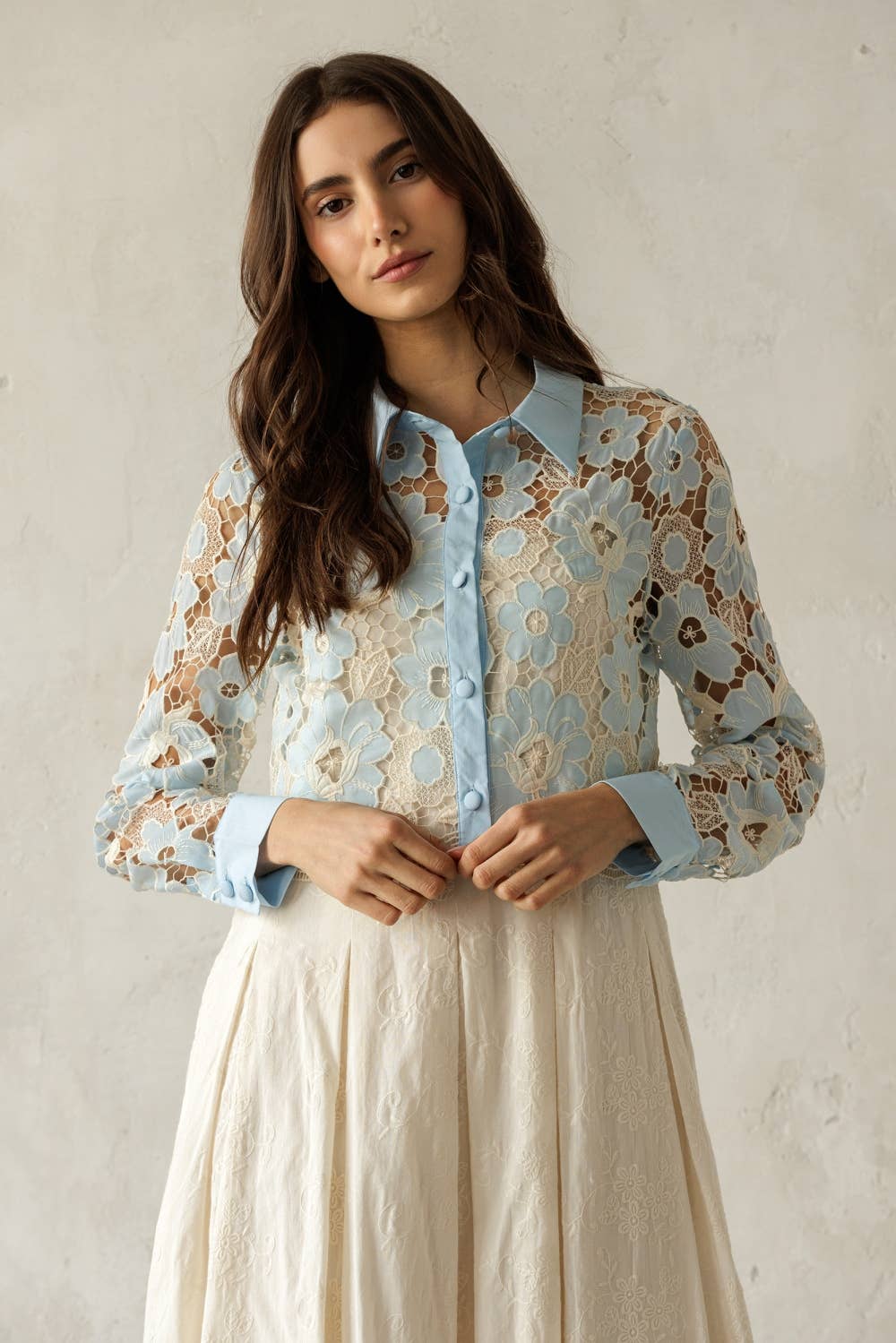 Vintage Floral Lace Blouse/Shacket