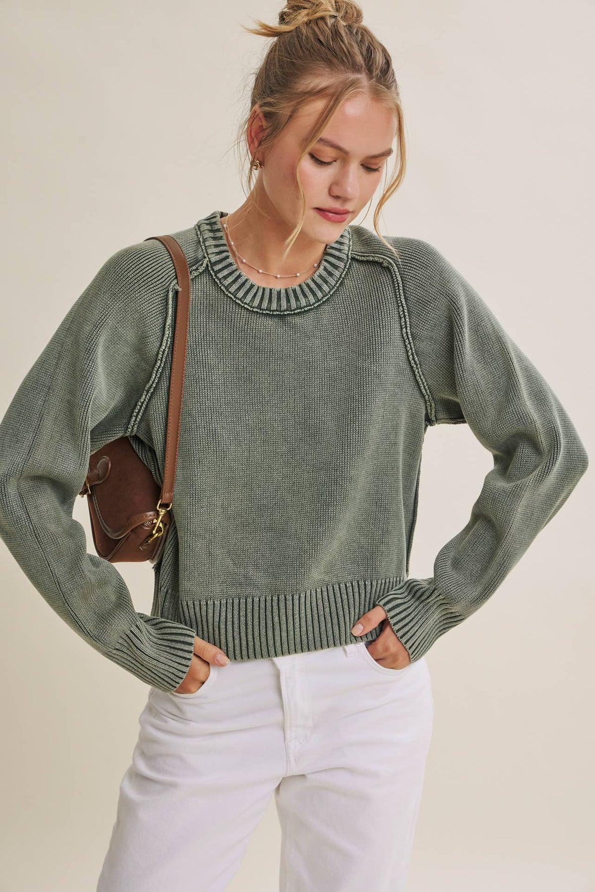 Fireside Weekend Vintage Mineral-washed Cotton Sweater