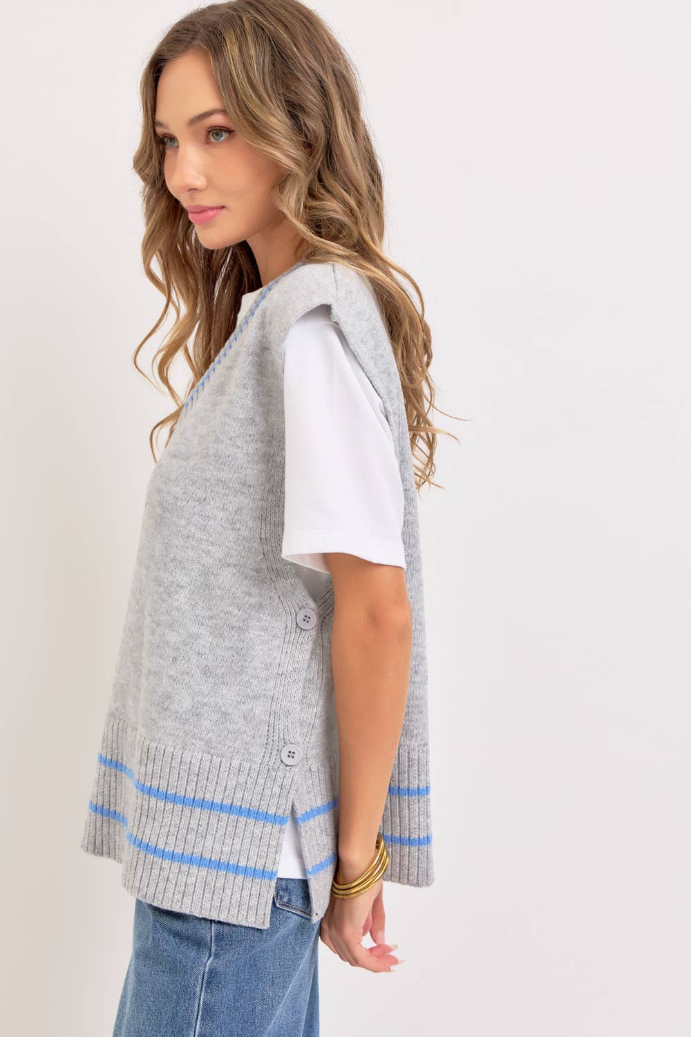 Super Soft Knit Poncho Sweater Vest