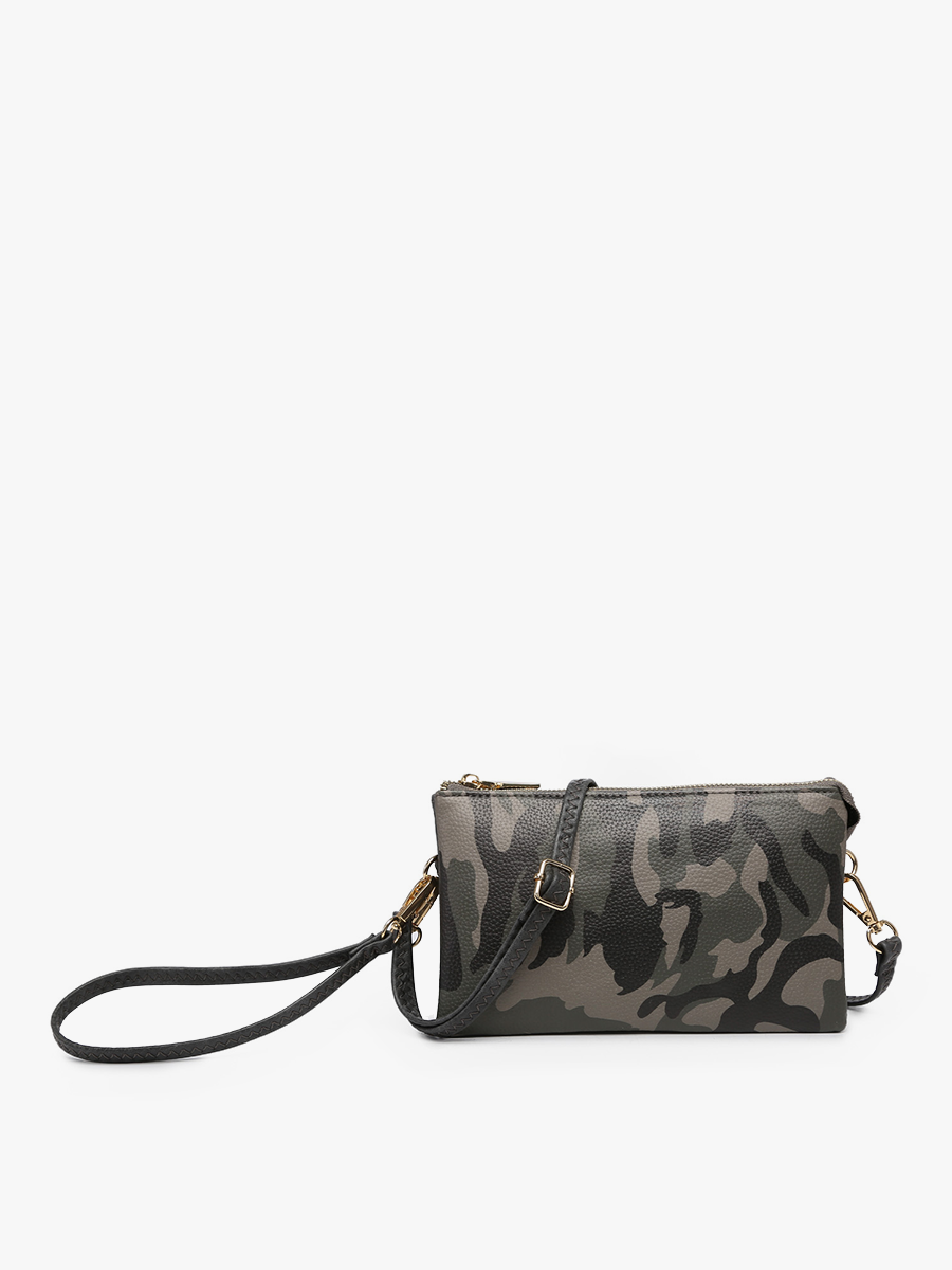 Riley Three-Compartment Crossbody Wristlet - Several Color Options