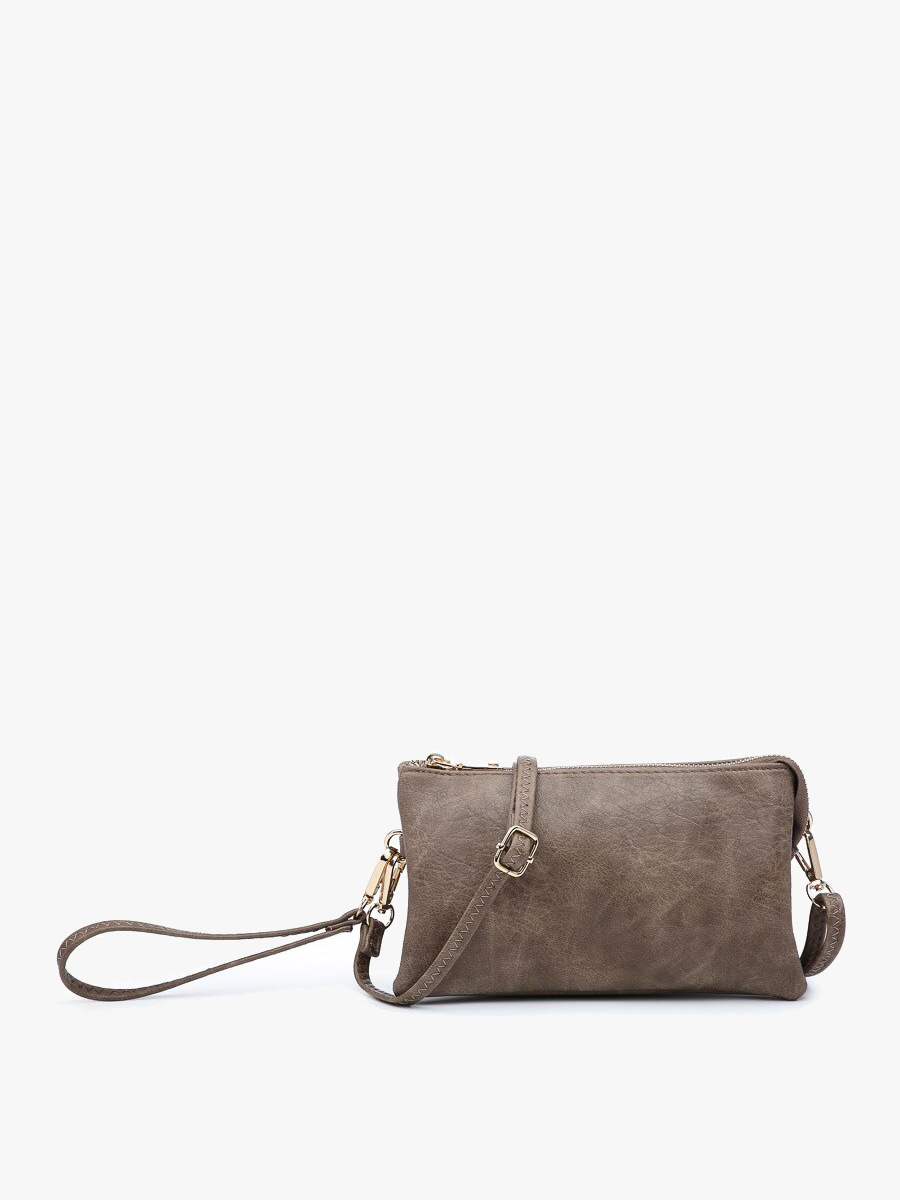 Riley Three-Compartment Crossbody Wristlet - Several Color Options