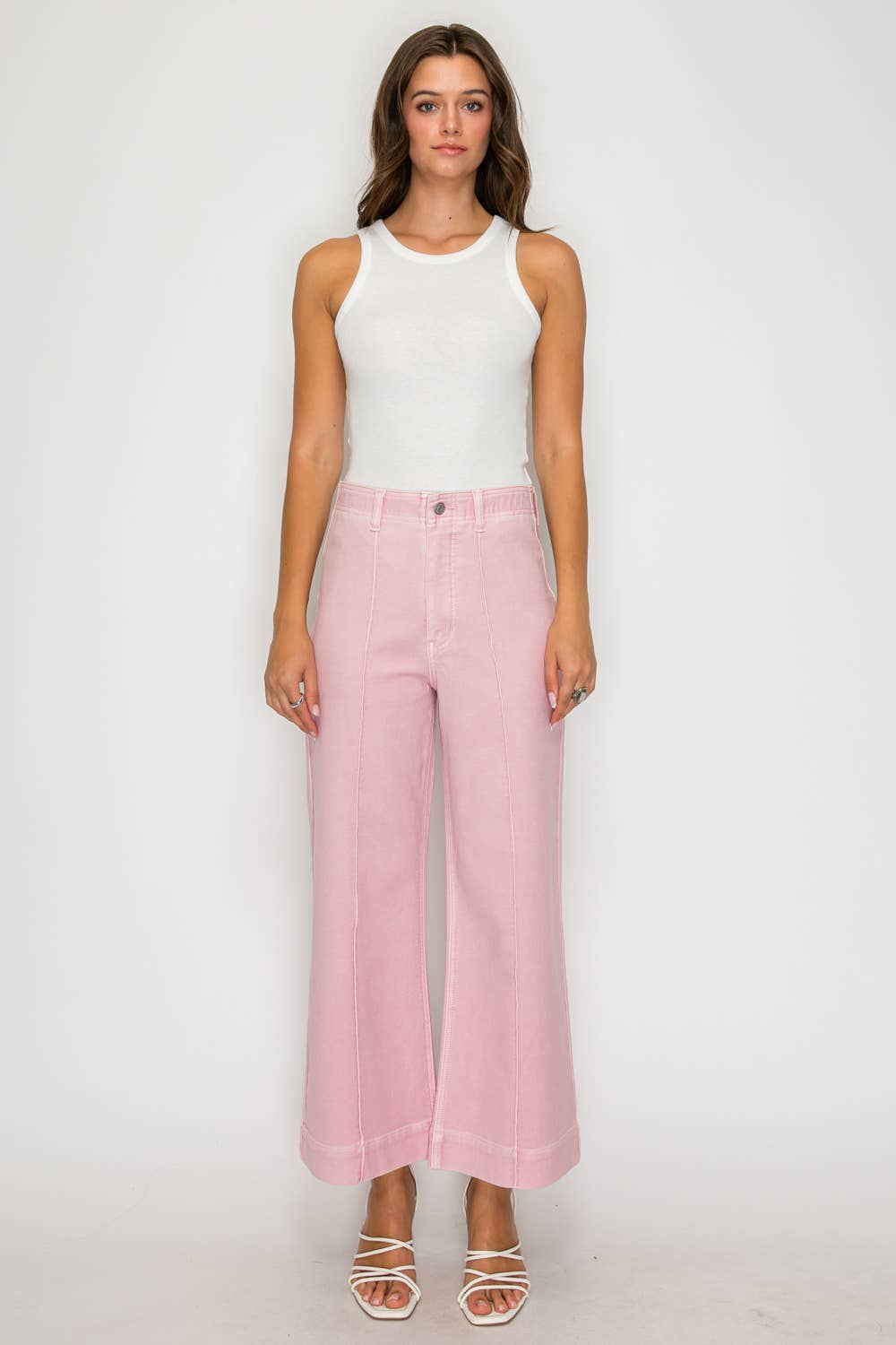 TUMMY CONTROL ULTRA HIGH RISE CROP WIDE JEANS