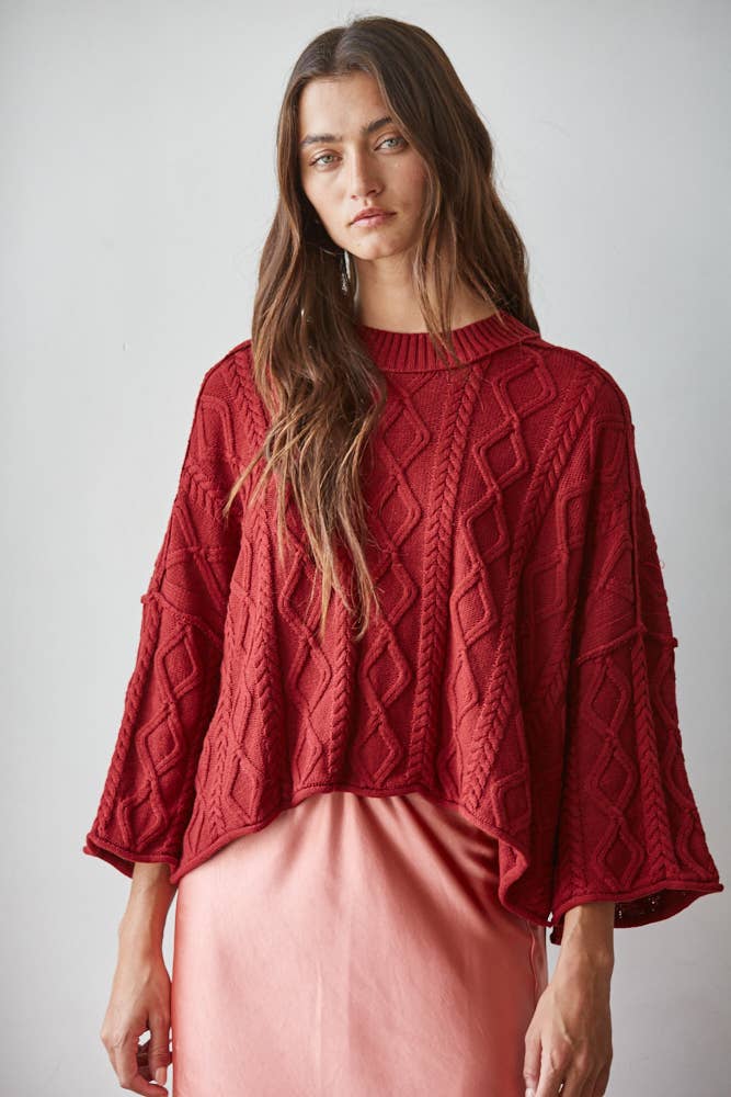 100% Cotton Cable Knit Sweater