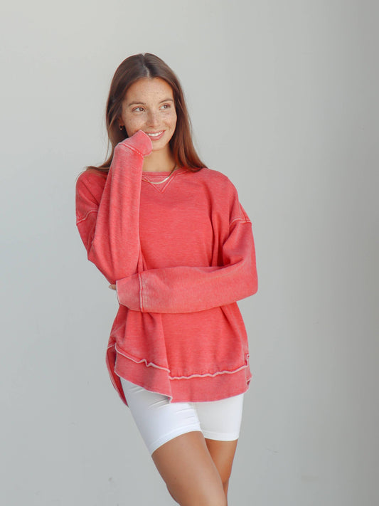 Buttery Soft Campus Pullover Sweatshirt