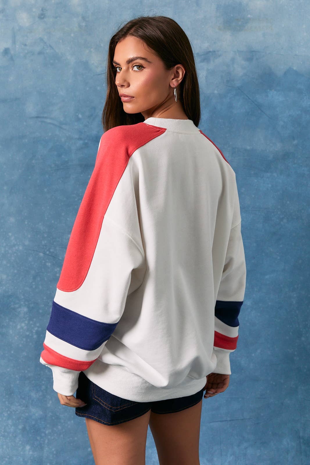 USA Vintage Colorblock Sweatshirt