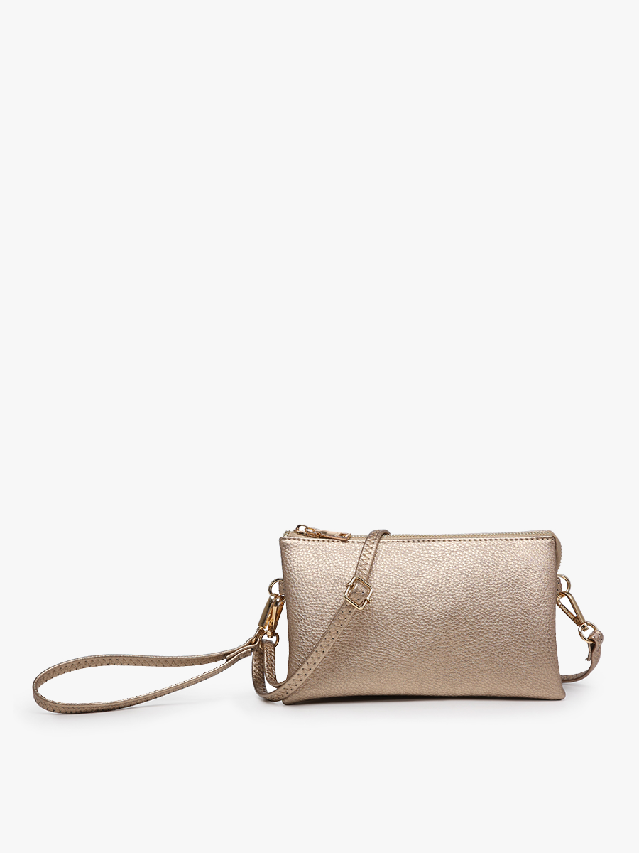 Riley Three-Compartment Crossbody Wristlet - Several Color Options