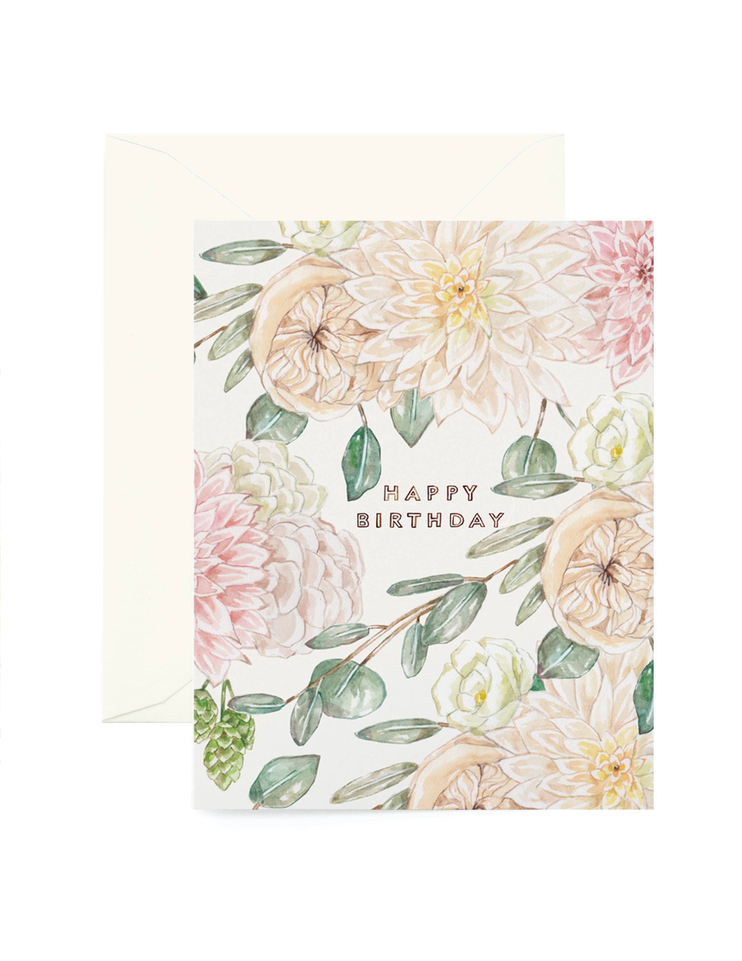 Garden Rose Birthday Greeting Card