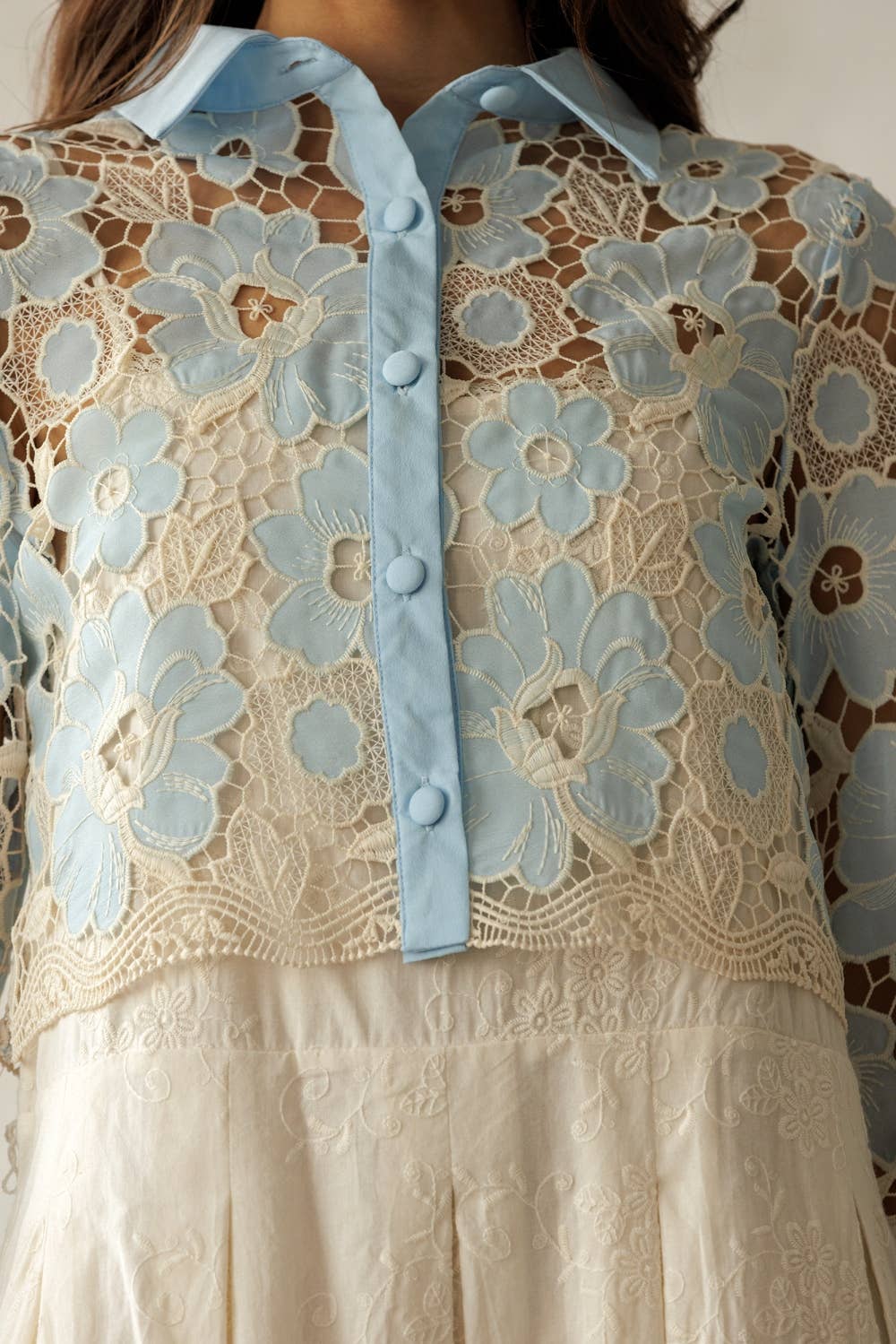 Vintage Floral Lace Blouse/Shacket