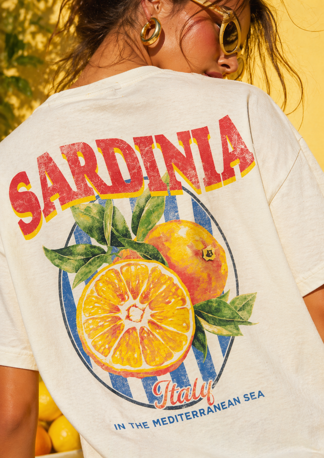Sardinia Italy Cream T-Shirt