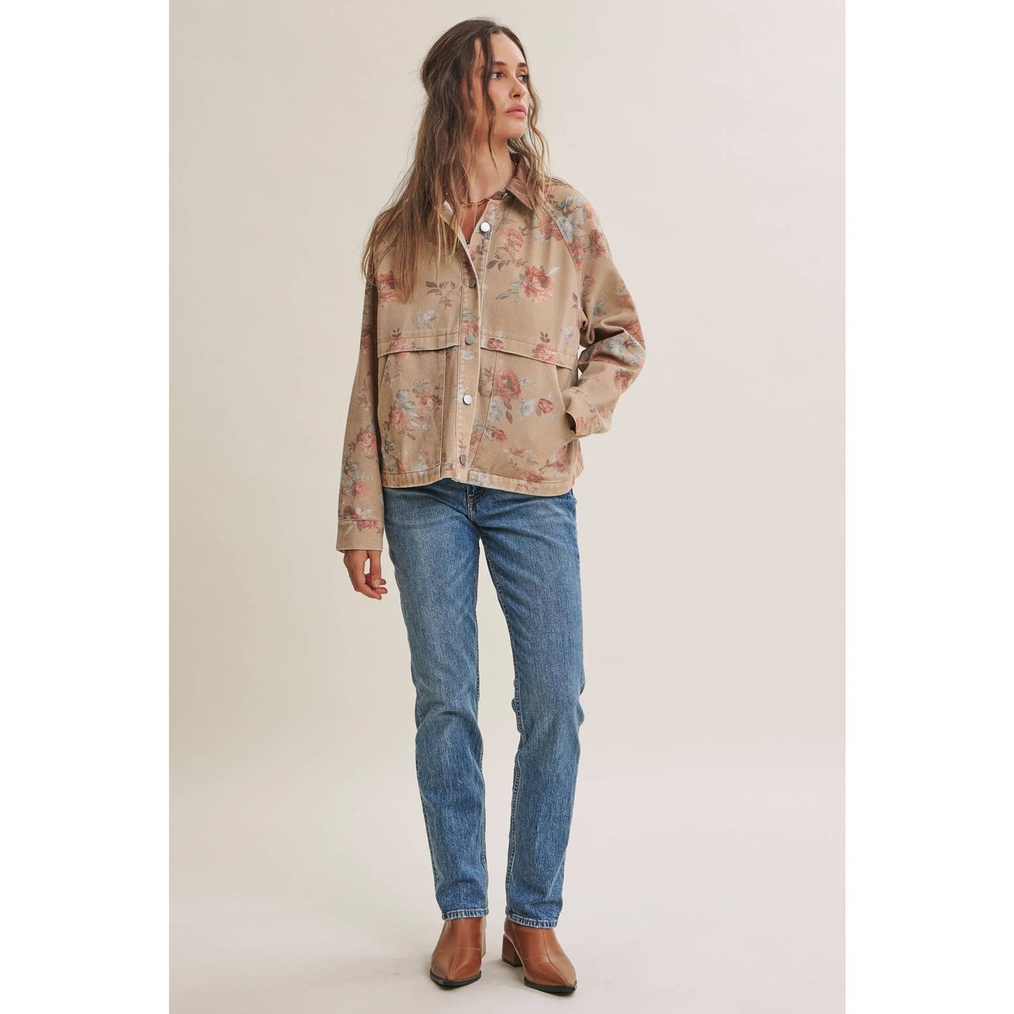 Wild Rose Vintage Wash Twill Jacket