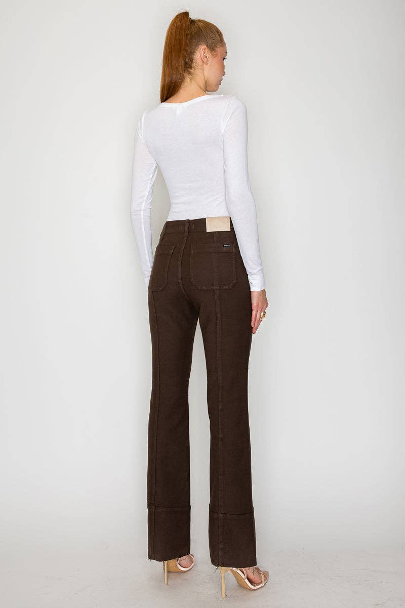 Tummy Control High Rise Jeans - Chocolate