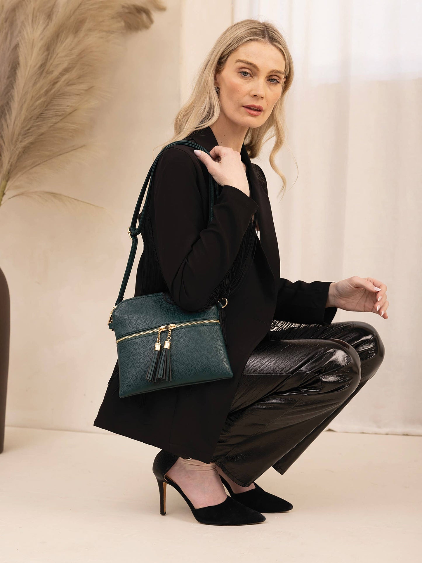 Tara Double Zip Crossbody/Wristlet - 2 color options