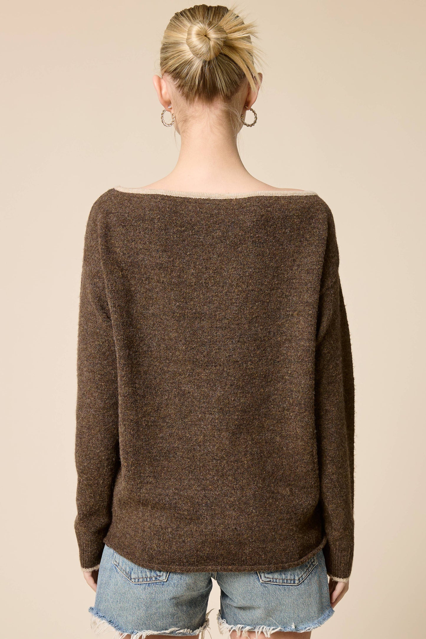 Dolman Off Shoulder Knit Sweater