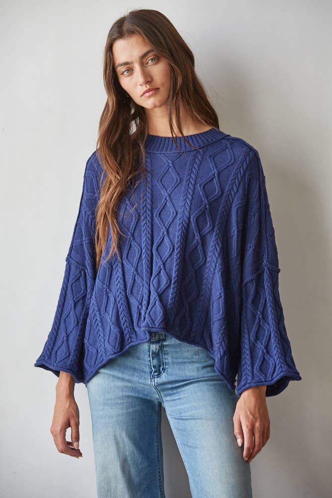 100% Cotton Cable Knit Sweater
