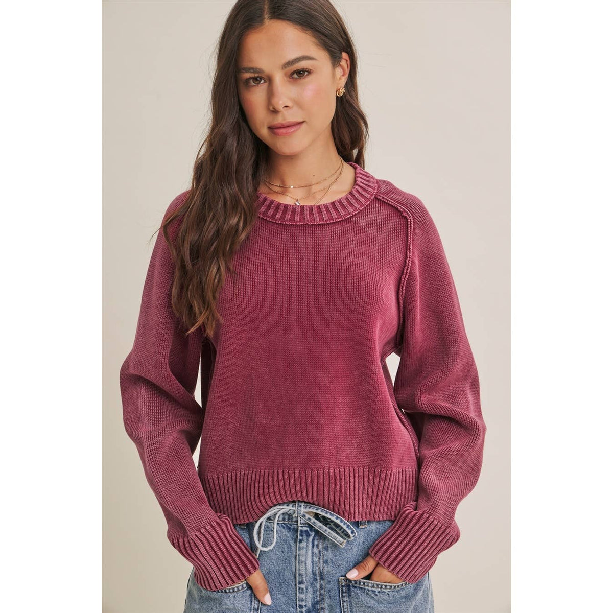 Fireside Weekend Vintage Mineral-washed Cotton Sweater