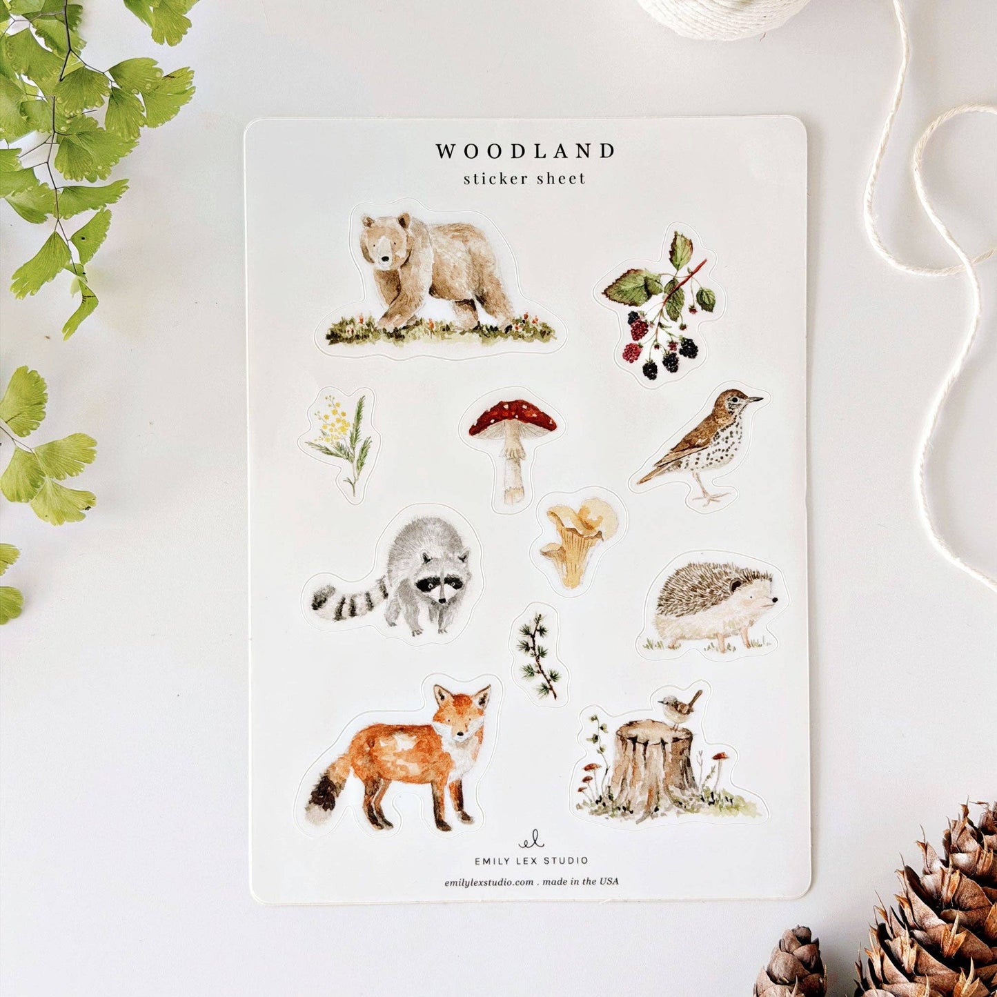 Woodland sticker sheets