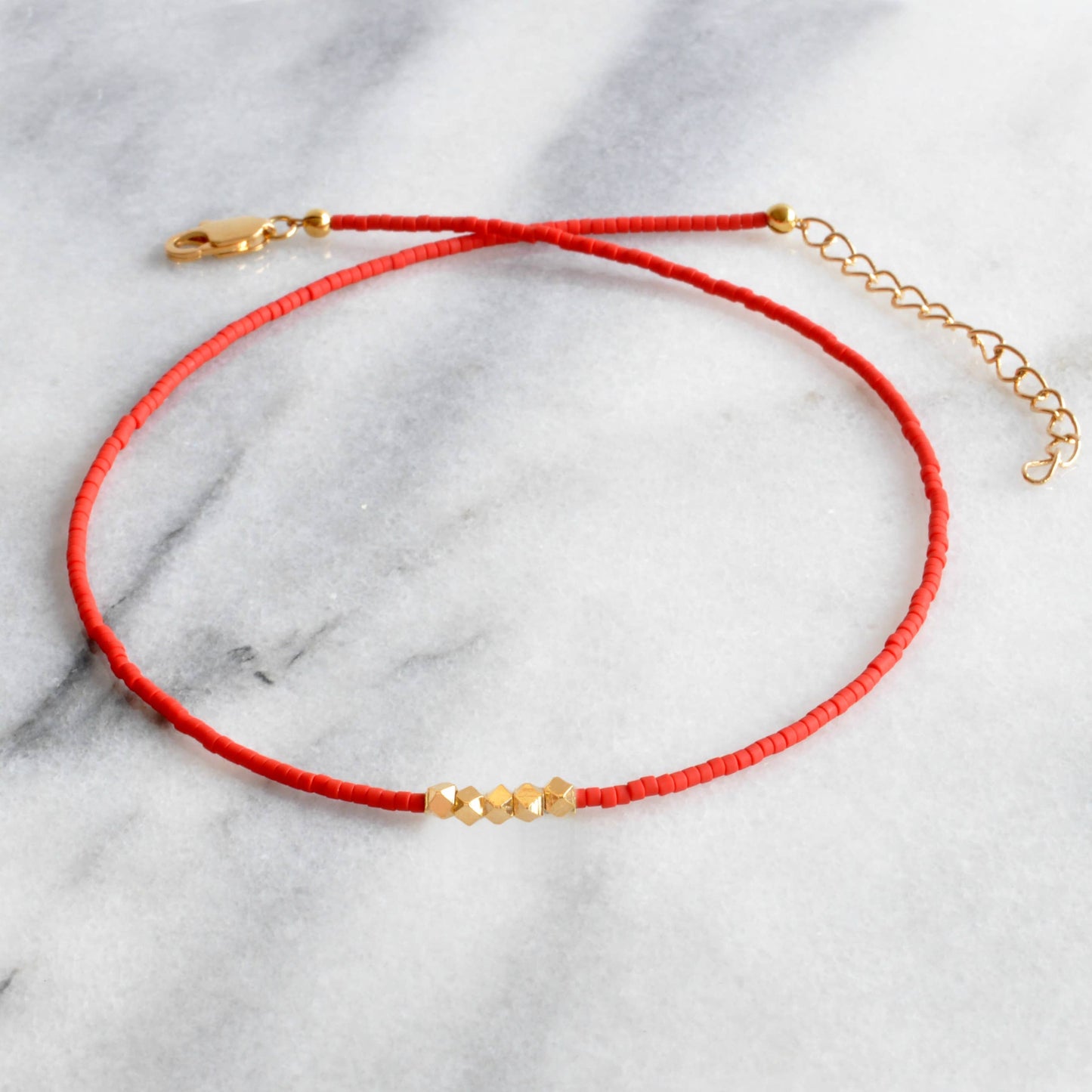 Valentine Heart Beaded Choker Necklaces