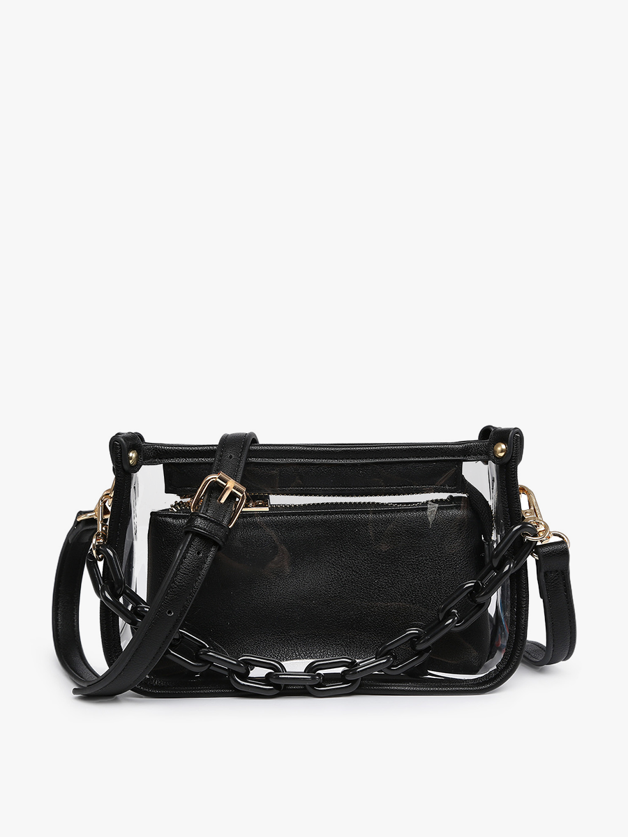 Jessica Clear Crossbody w/ Chain