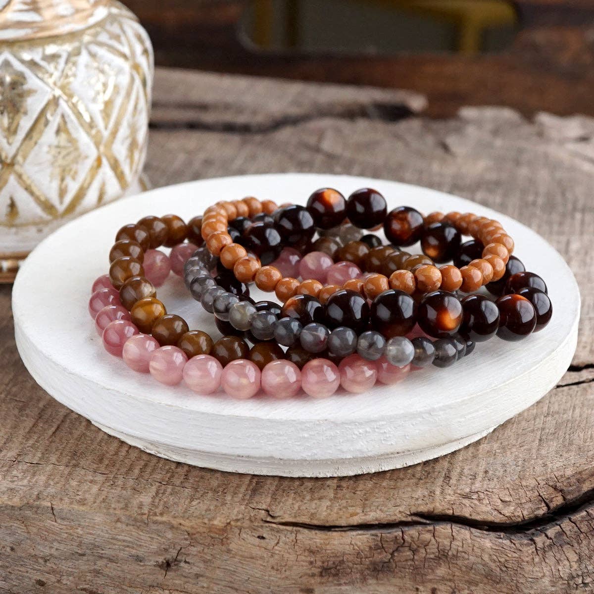 Acrylic Beaded Bracelet Set – Fall Canyon Mix