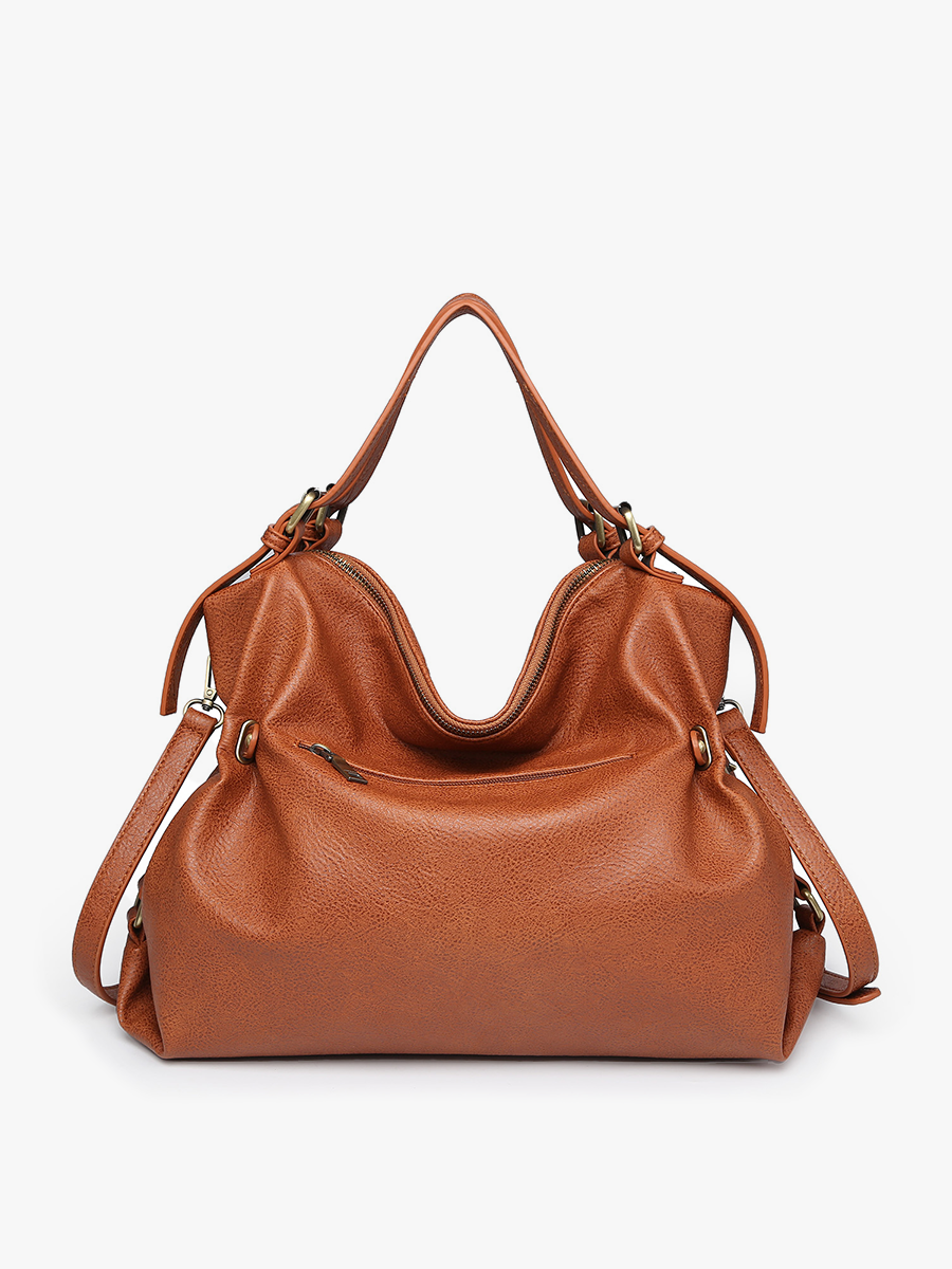 Slouchy Jamila Rustic Tote Bag with Multi-Strap Options
