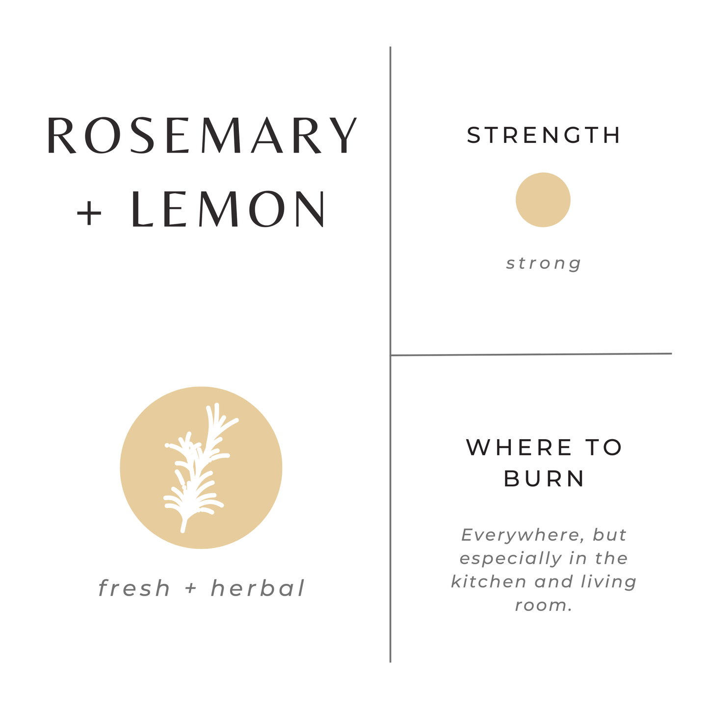 Rosemary + Lemon - Non-Toxic Candle