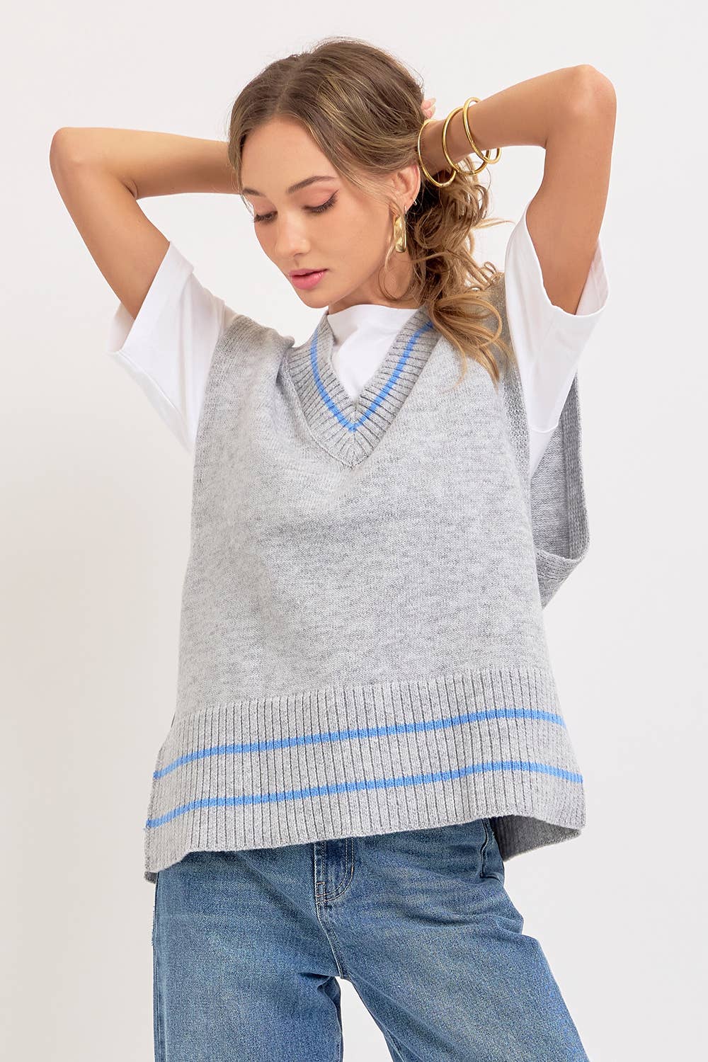 Super Soft Knit Poncho Sweater Vest