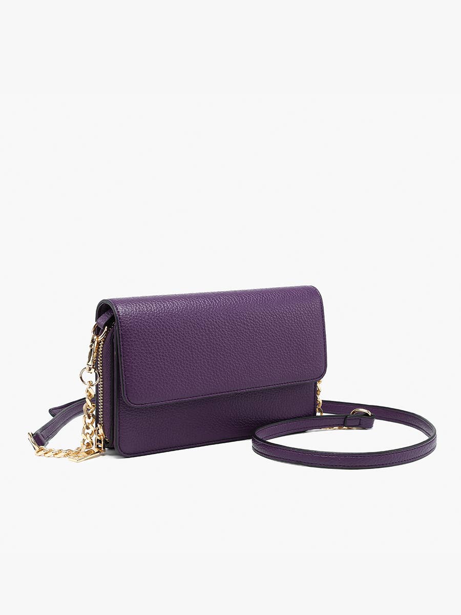 Lauryn Flapover Crossbody w/ Chain Strap