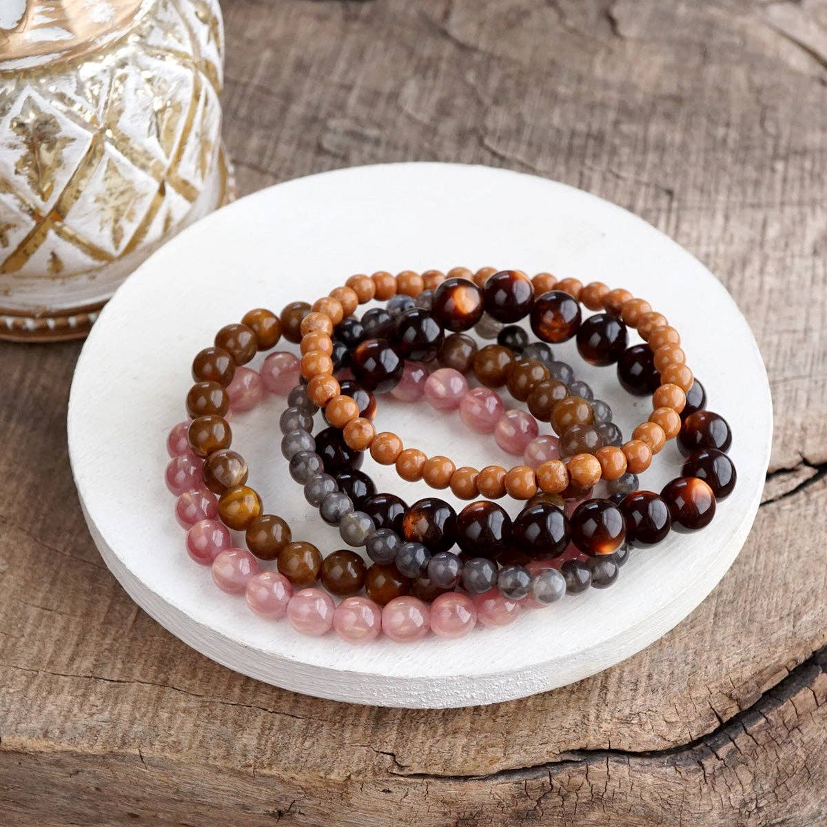 Acrylic Beaded Bracelet Set – Fall Canyon Mix
