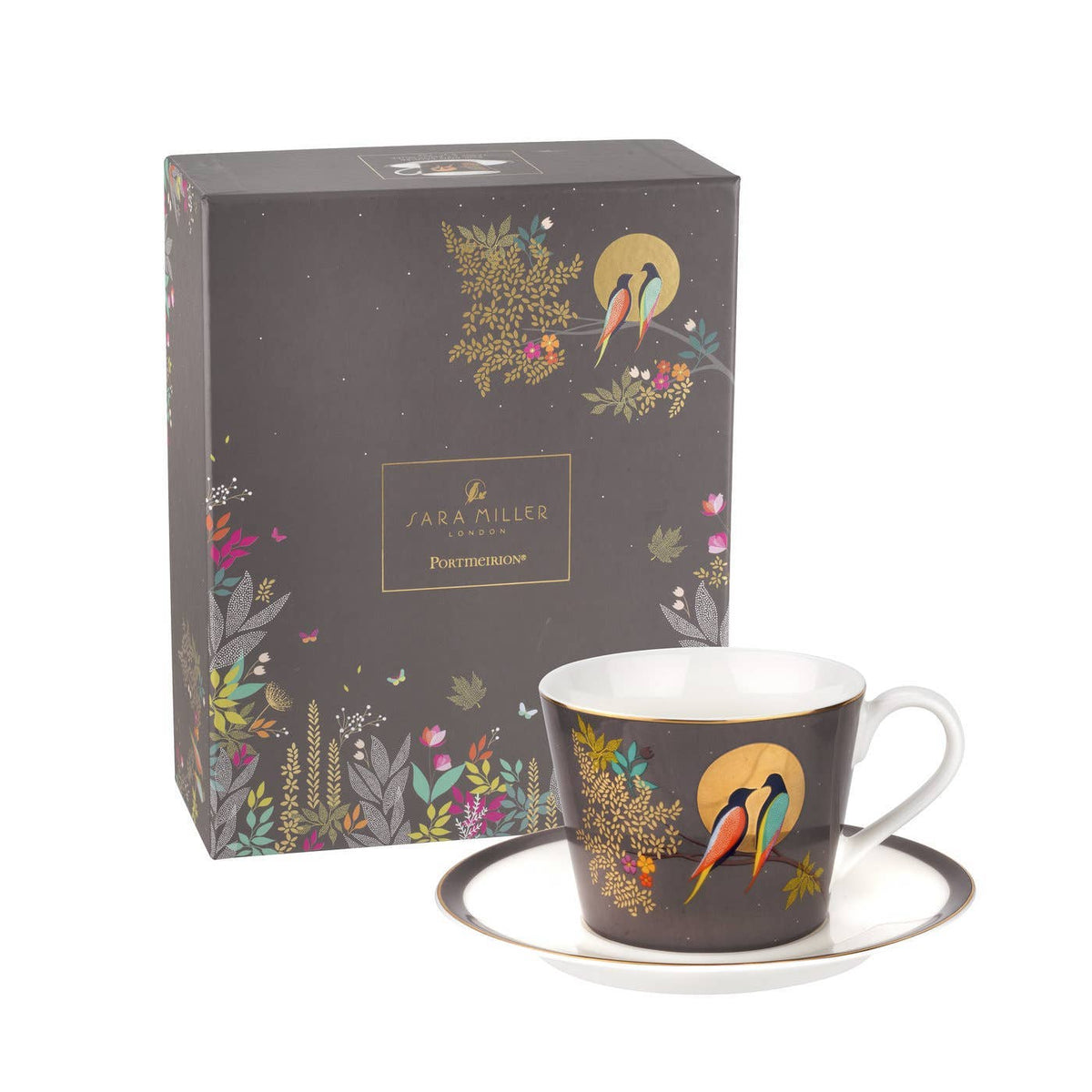 Chelsea Collection Tea Cup & Saucer - Dark Grey