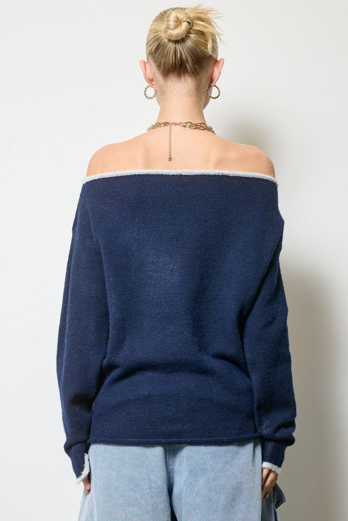 Dolman Off Shoulder Knit Sweater
