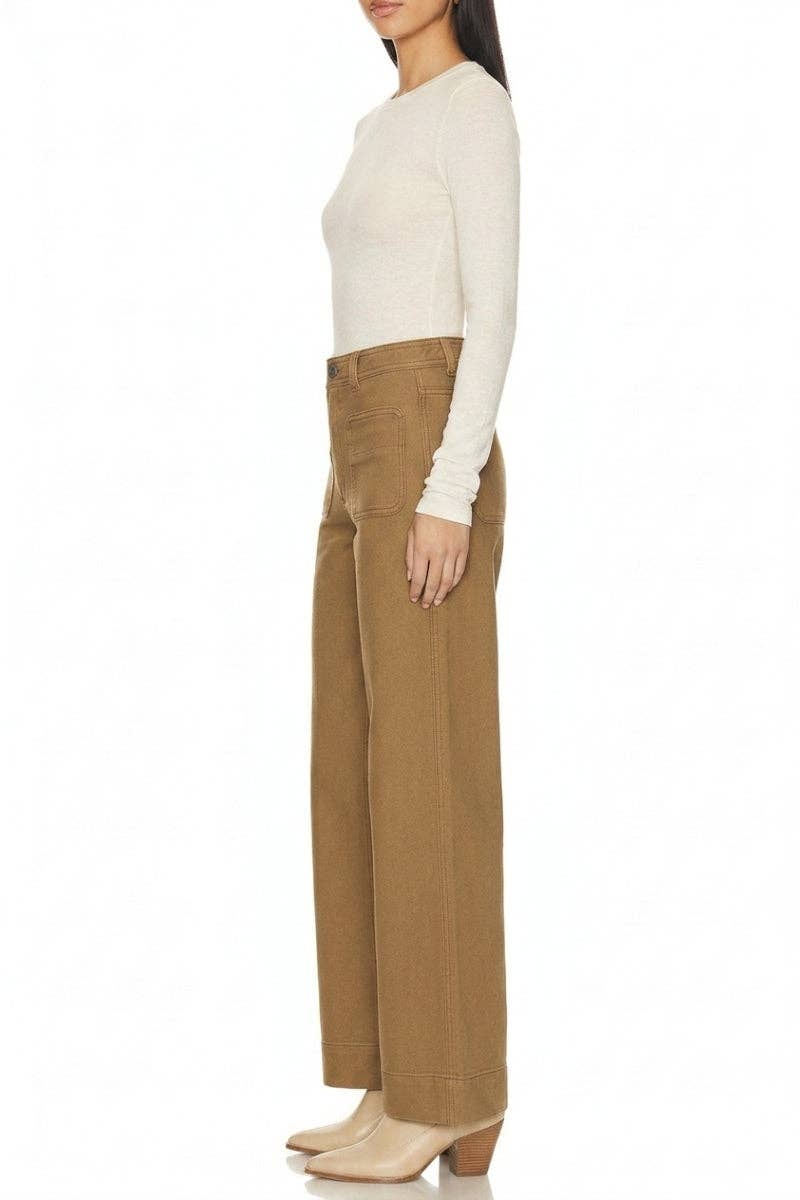 Carmel Brown High Rise Tummy Control Palazzo Jeans