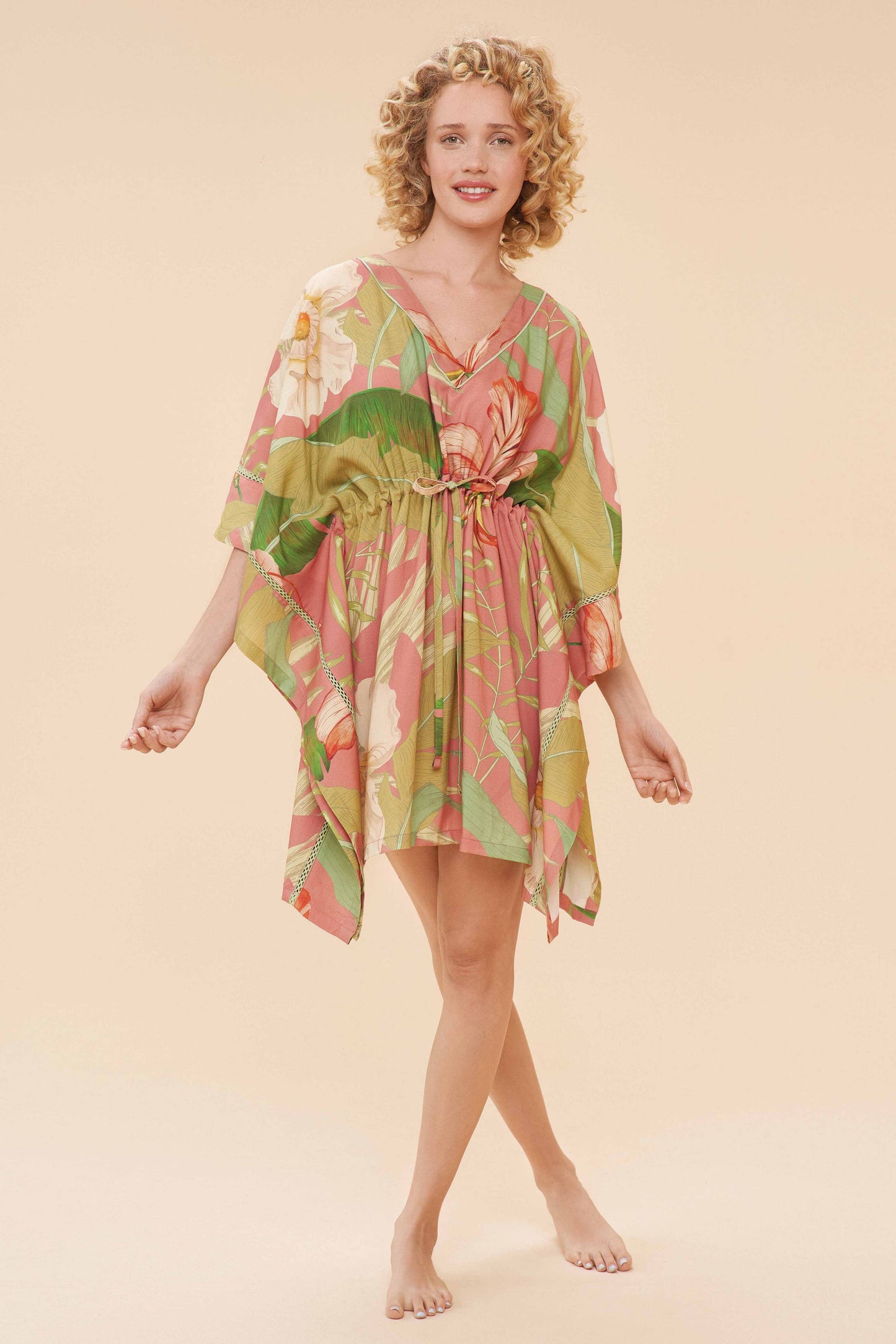 Beach Cover Up - Delicate Tropical Candy