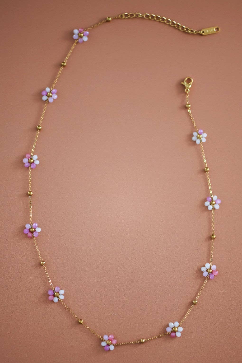 18K Gold Plated Waterproof Pretty Flowers Necklace
