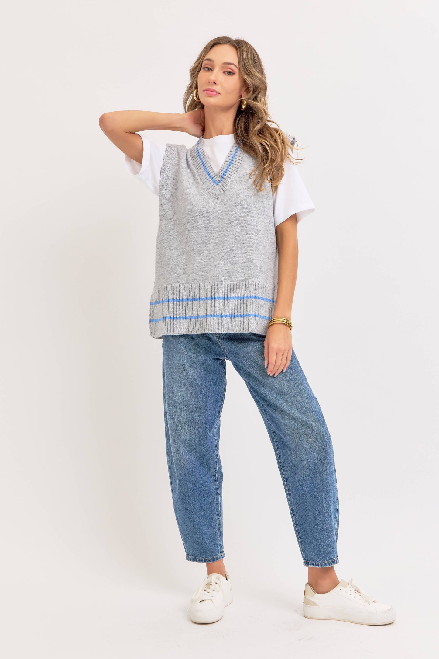 Super Soft Knit Poncho Sweater Vest