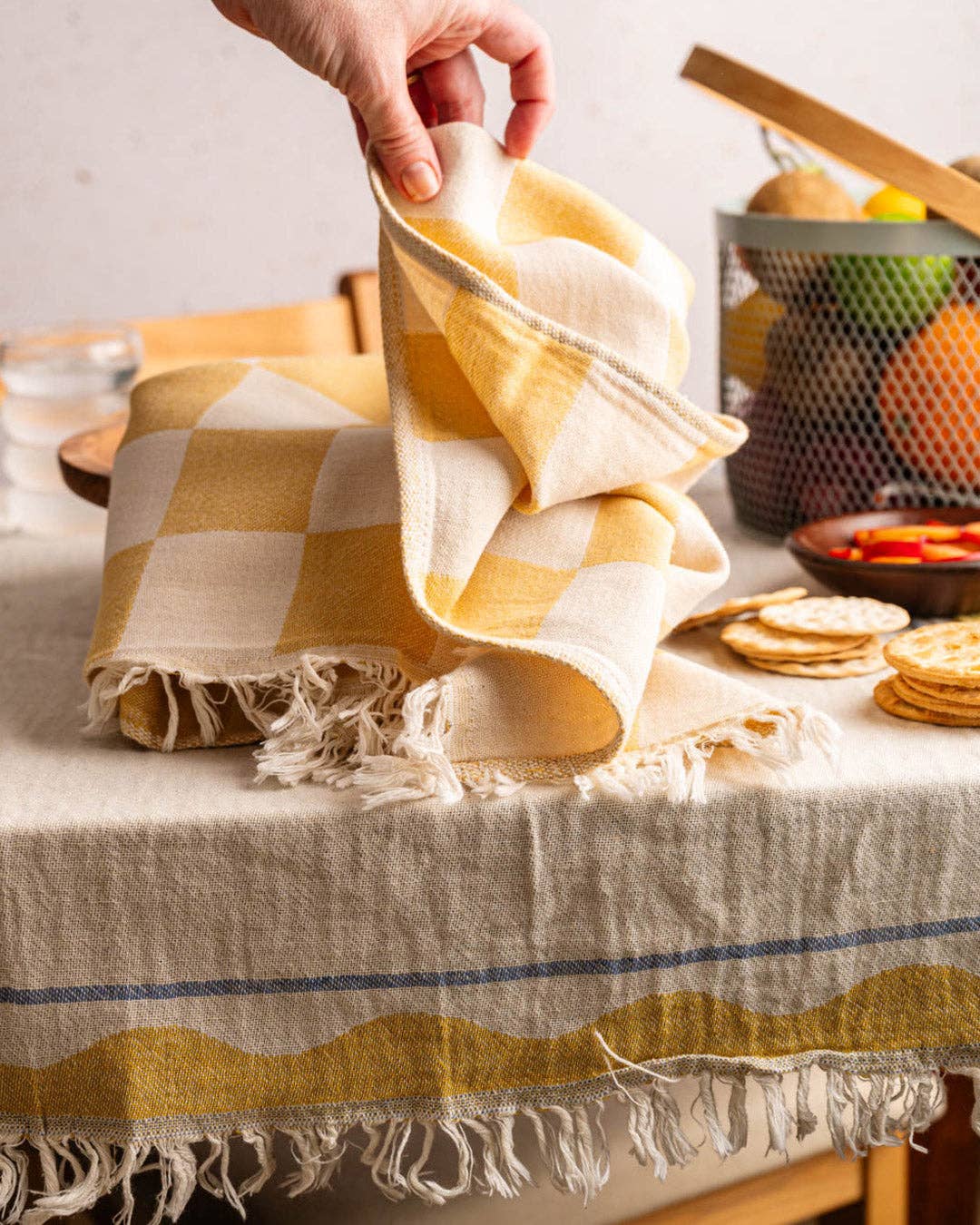 Lemon - Hand Stitched Turkish Cotton Kitchen Towel