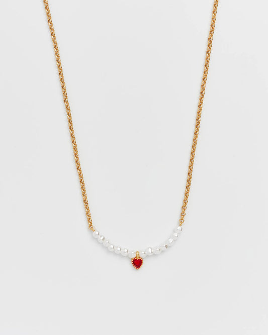 Heart Pearl Necklace