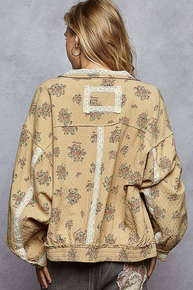 Vintage Floral and Lace Jacket