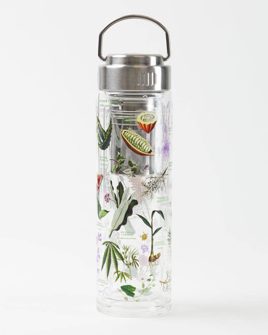 Botanical Apothecary Glass Infuser Bottle | 15 oz
