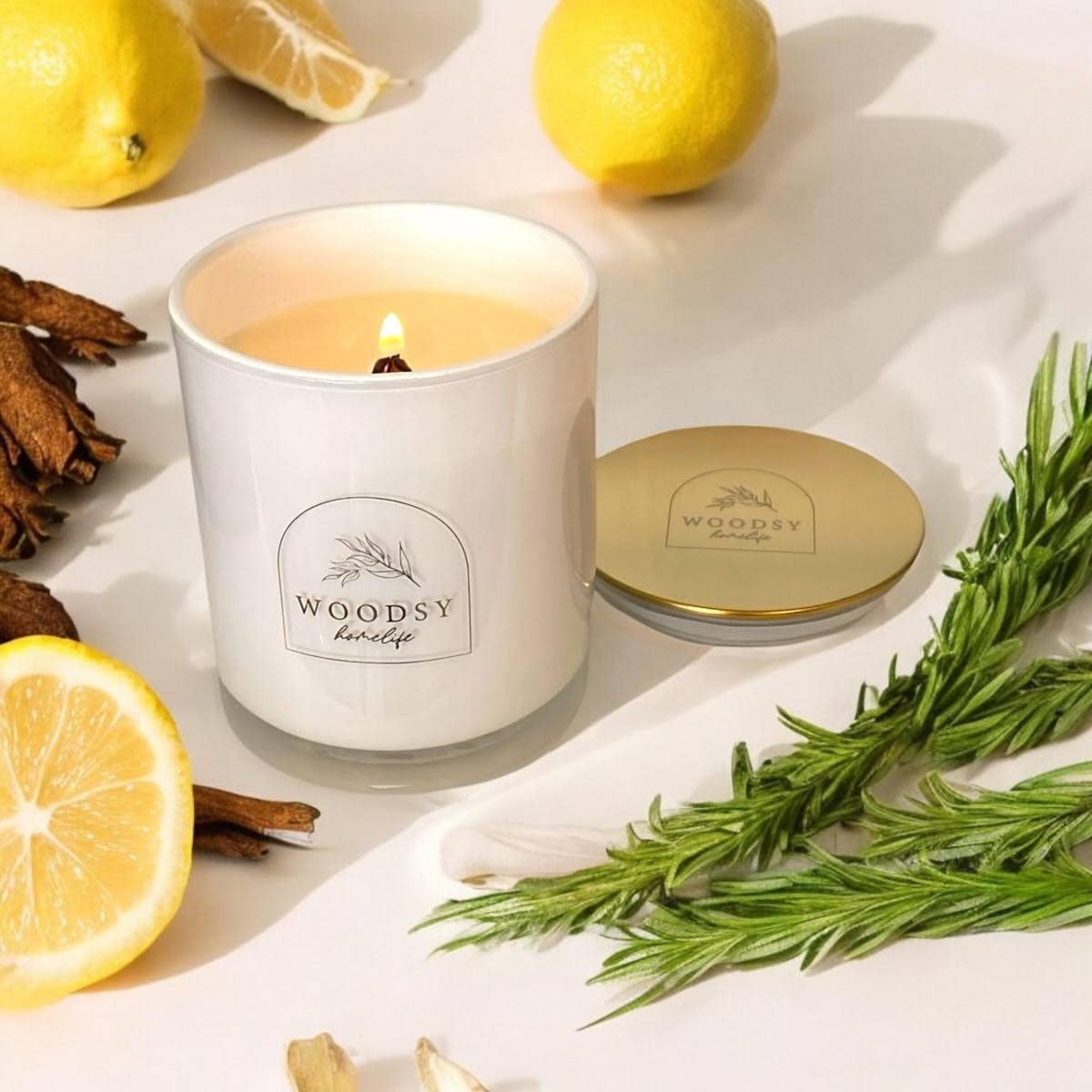 Home Life Citrus & Creamy Vanilla Crackling Candle