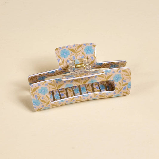 Claw Clip–Poppin' Petals Aqua