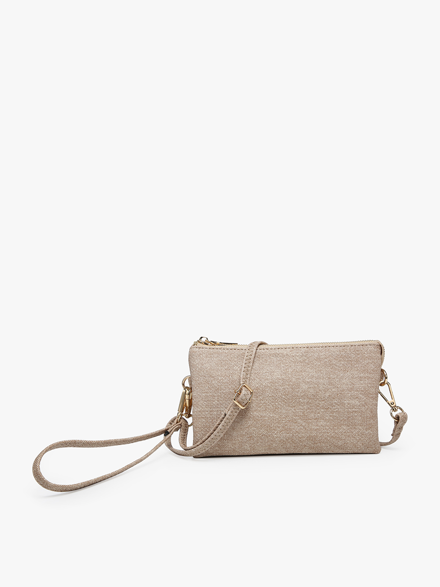 Riley Three-Compartment Crossbody Wristlet - Several Color Options