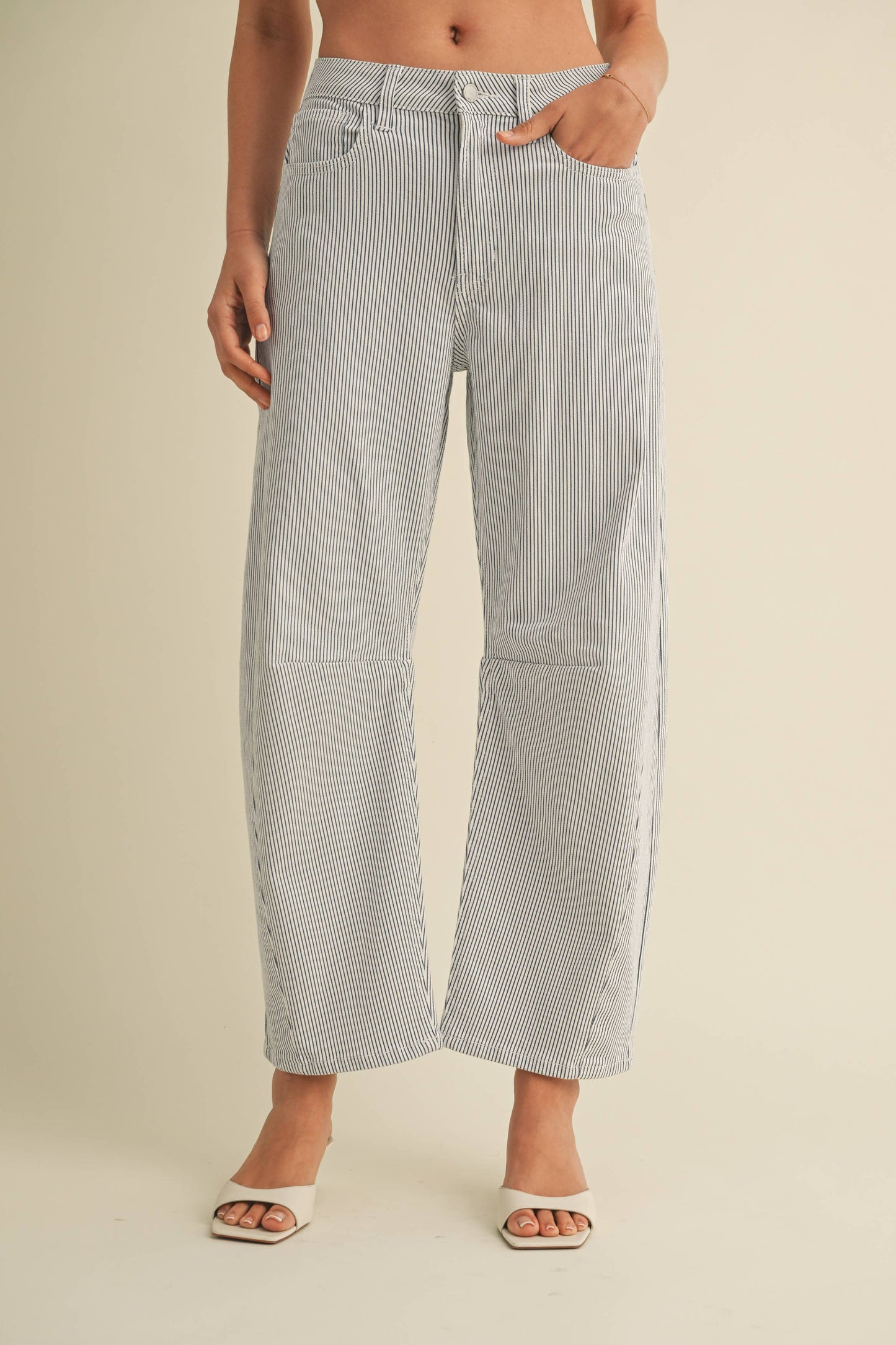 Nautical Stripe Barrel Jean