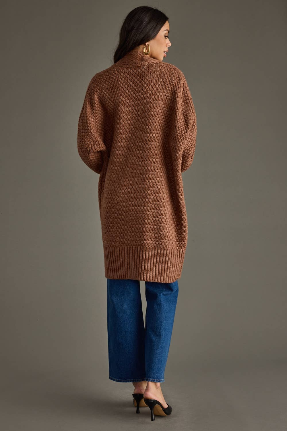Chunky Brown Knit Cardigan