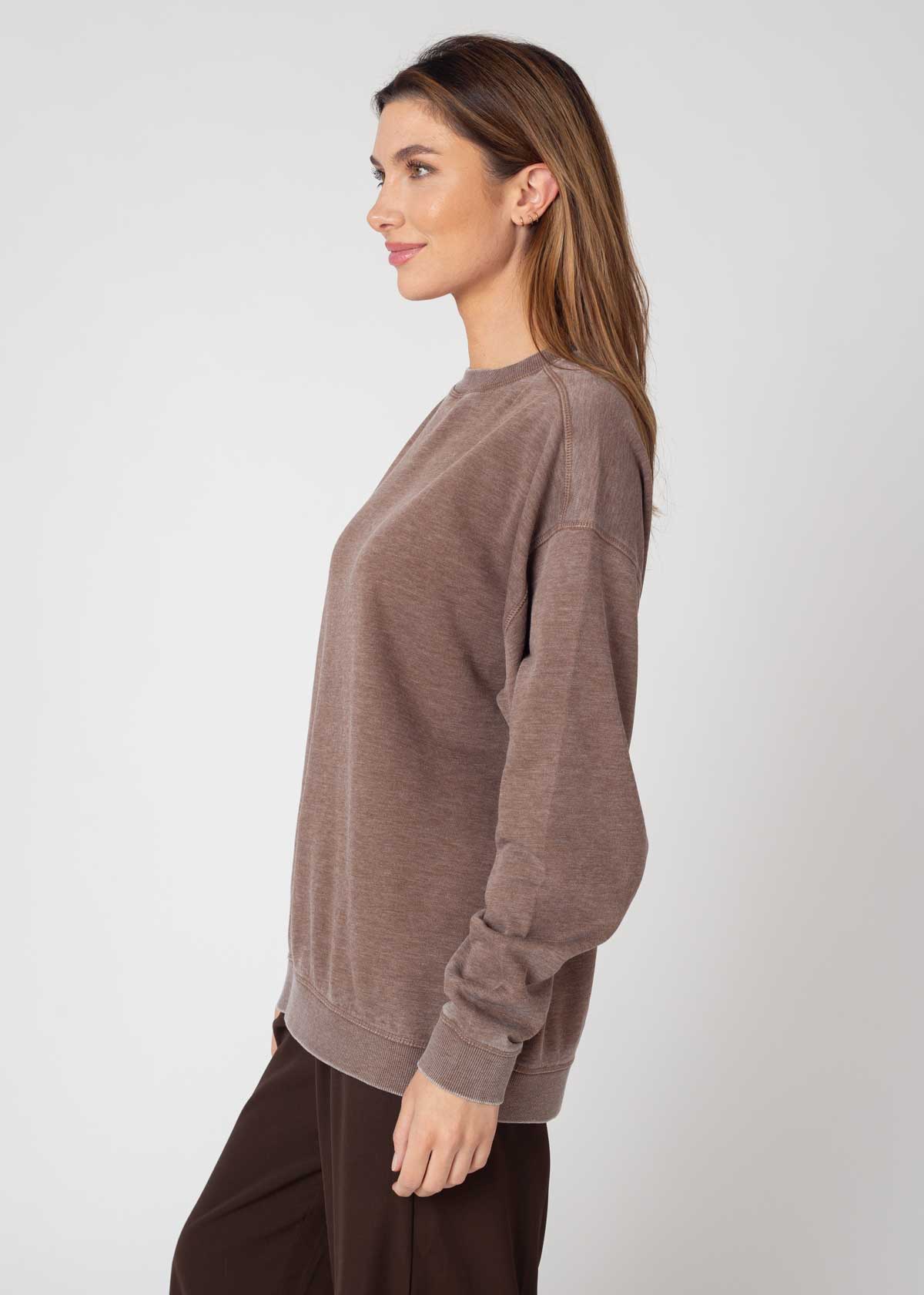 Campus Crew Sweatshirt in Espresso